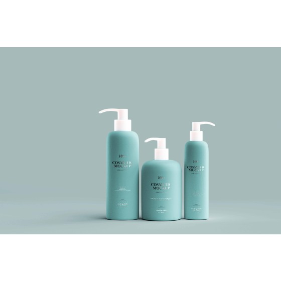 Skincare Shampoo Body Wash Bottle Packaging PSD Mockup Template Download